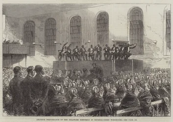 Amateuraufführung der Delaware Minstrels im Bethnal-Green-Armenhaus